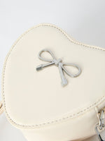 Rylee Faith Designs Christmas and Valentine's Sweet Heart - Shaped Crossbody Girls Bag with Bow - 