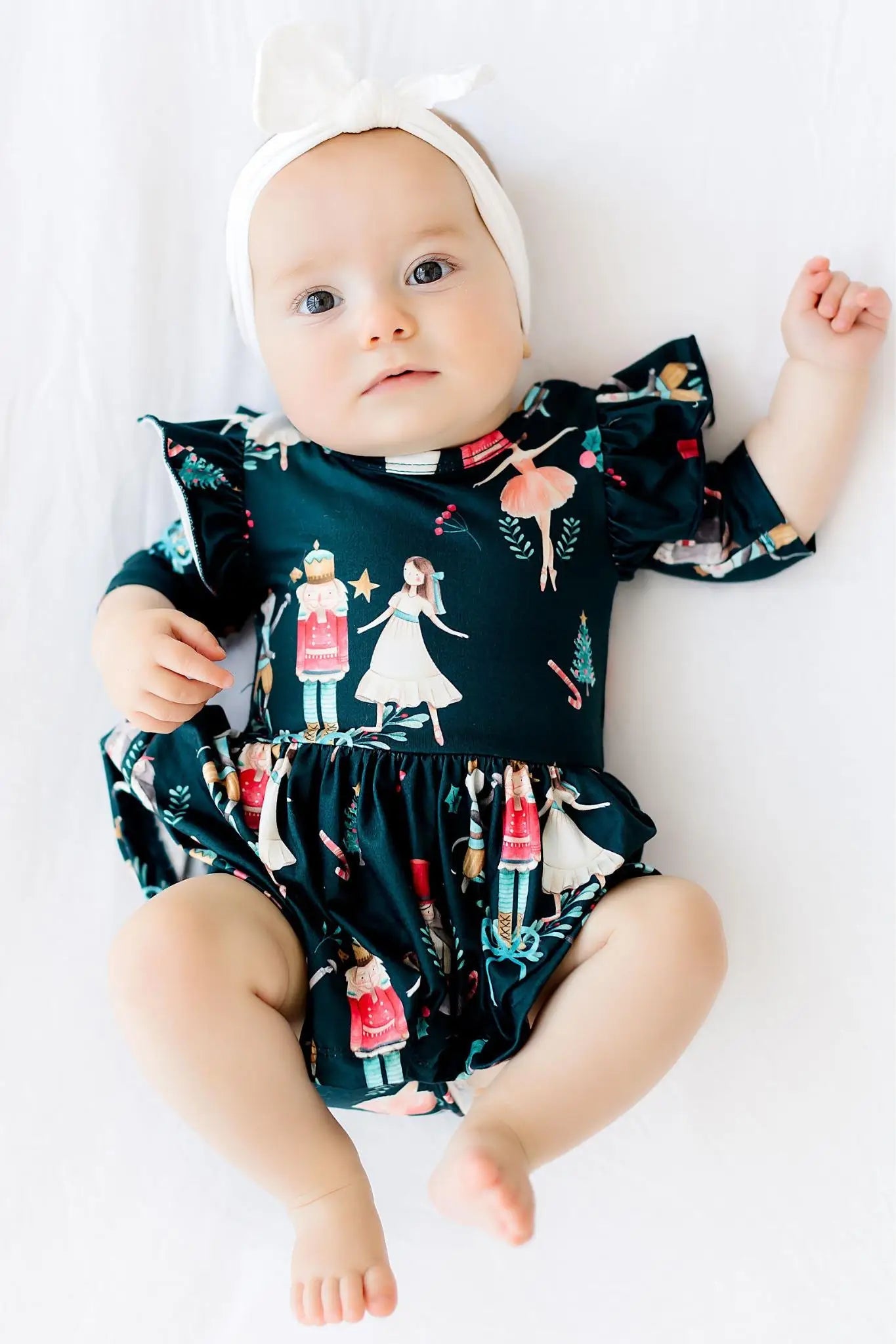 Mila & Rose ® Christmas Ballet Twirl Flutter Baby Bodysuit Snap Closure (view 2 of 3)