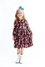 Mila & Rose ® Christmas Bears L/S Pocket Twirl Dress - 