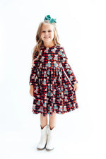 Mila & Rose ® Christmas Bears L/S Pocket Twirl Dress - 