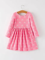Rylee Faith Designs Christmas Bow Dress For Girls Festive Adorable Style - Everetts Place Boutique - 