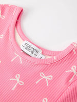 Rylee Faith Designs Christmas Bow Dress For Girls Festive Adorable Style - Everetts Place Boutique - 