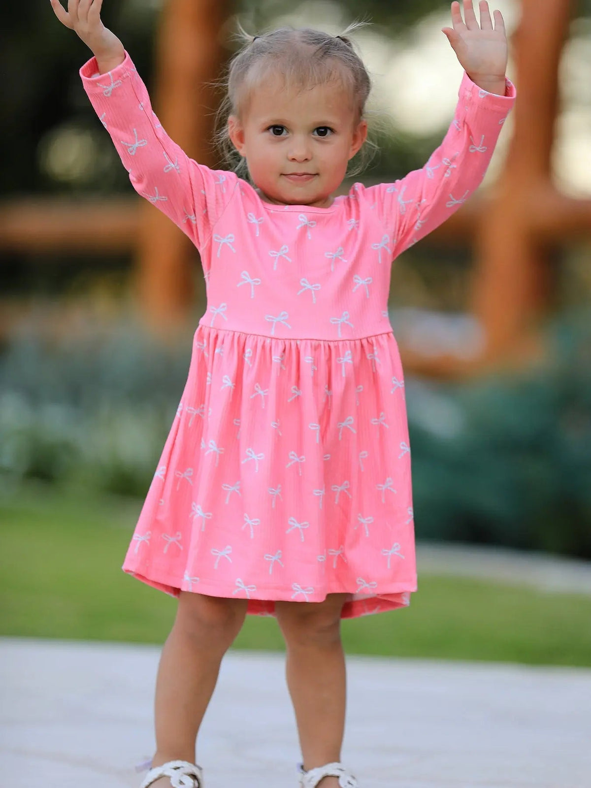 Rylee Faith Designs Christmas Bow Girls Dress: Festive and Adorable Design - 