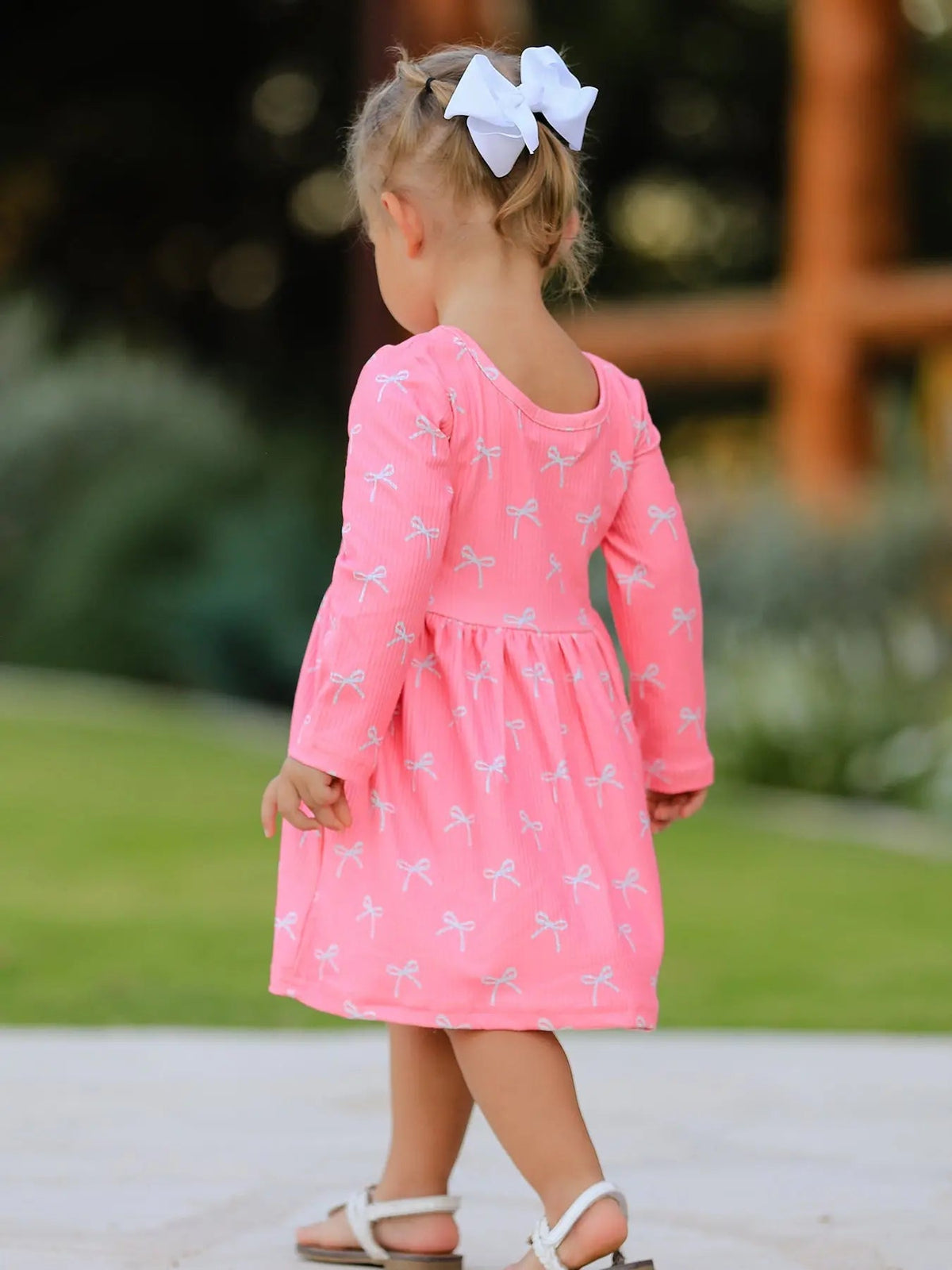 Rylee Faith Designs Christmas Bow Girls Dress: Festive and Adorable Design - 