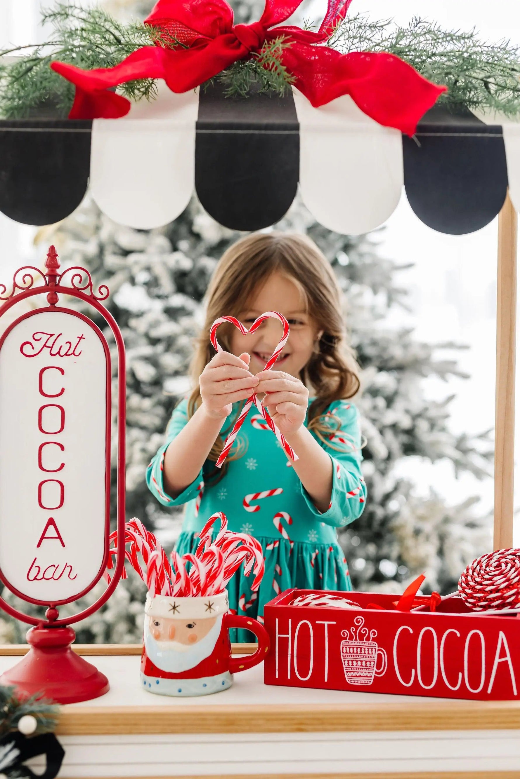 Mila & Rose ® Christmas Candy 3/4 Sleeve Pocket Twirl Dress - 