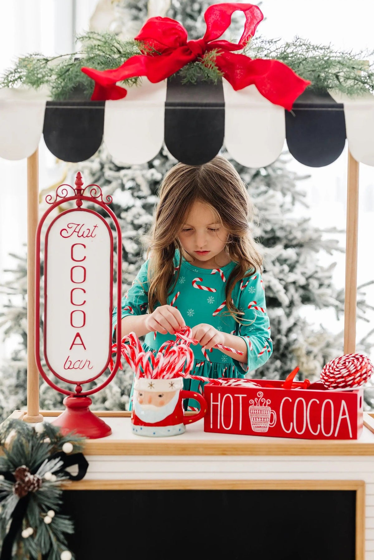 Mila & Rose ® Christmas Candy 3/4 Sleeve Pocket Twirl Dress - 