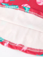 Rylee Faith Designs Christmas Candy Cane Bow Print Girls Dress Rylee Faith - Everetts Place Boutique - 