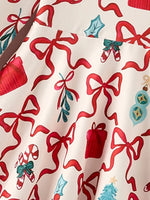 Rylee Faith Designs Christmas Candy Cane Gift Print Girls Dress - Everetts Place Boutique - 