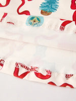 Rylee Faith Designs Christmas Candy Cane Gift Print Girls Dress - Everetts Place Boutique - 