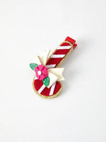 Rylee Faith Designs Christmas Candy Cane Girls Hair Clip Holiday Accessory for Kids - Everetts Place Boutique - 