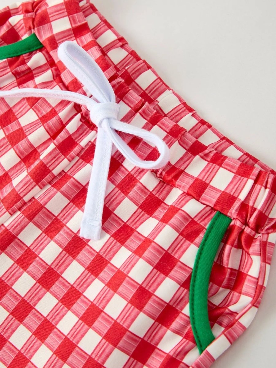 Rylee Faith Designs Christmas Character Candy Embroidery Green Boys Set - Everetts Place Boutique - 