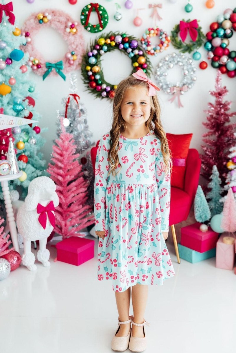 Mila & Rose ® Christmas Cheer L/S Pocket Twirl Dress - 
