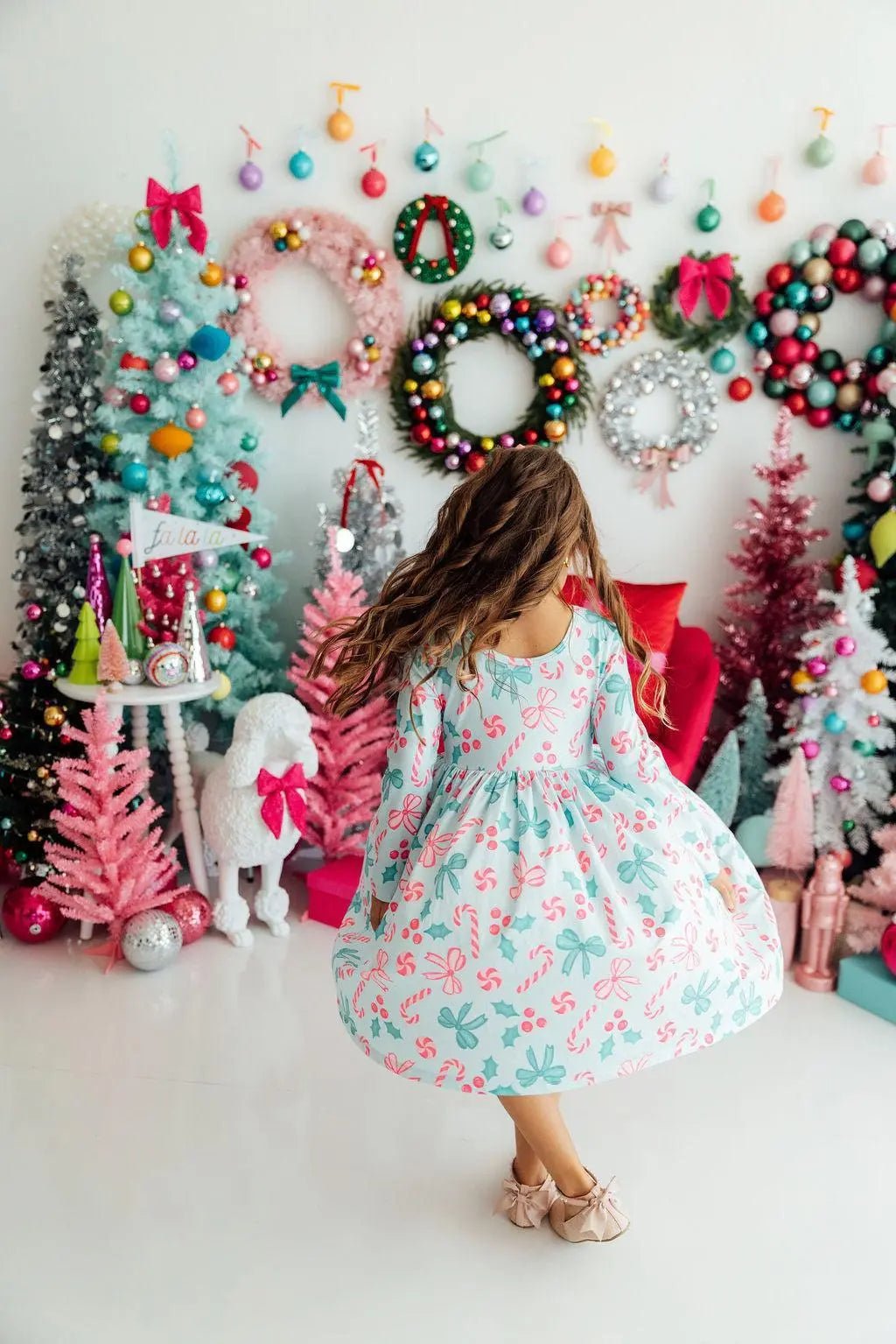 Mila & Rose ® Christmas Cheer L/S Pocket Twirl Dress - 