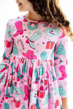 Mila & Rose ® Christmas Cowgirl L/S Pocket Twirl Dress - 
