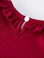 Rylee Faith Designs Christmas Embroidered Baby Girl Romper With Green Plaid Bow - 