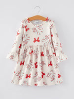 Rylee Faith Designs Christmas Gingerbread Print Girls Dress for Holiday Party - Everetts Place Boutique - 