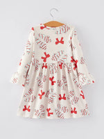 Rylee Faith Designs Christmas Gingerbread Print Girls Dress for Holiday Party - Everetts Place Boutique - 