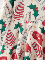 Rylee Faith Designs Christmas Gingerbread Print Girls Dress For Holidays - Everetts Place Boutique - 