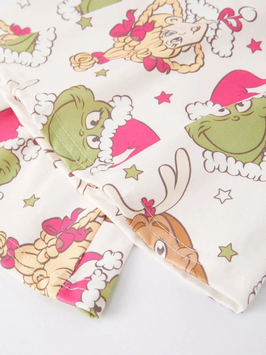 Rylee Faith Designs Christmas Girls Cartoon Letter Print Holiday Outfit Set - Everetts Place Boutique - 