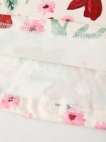 Rylee Faith Designs Christmas Girls Floral Dress Long Sleeve Red Pink Occasion - Everetts Place Boutique - 