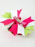 Rylee Faith Designs Christmas Hairpin With Red Green Bow 4.7 Inch Character - 