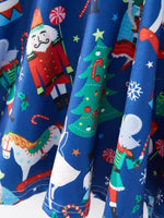 Rylee Faith Designs Christmas Holiday Nutcracker Characters Print Girls Dress - Everetts Place Boutique - 