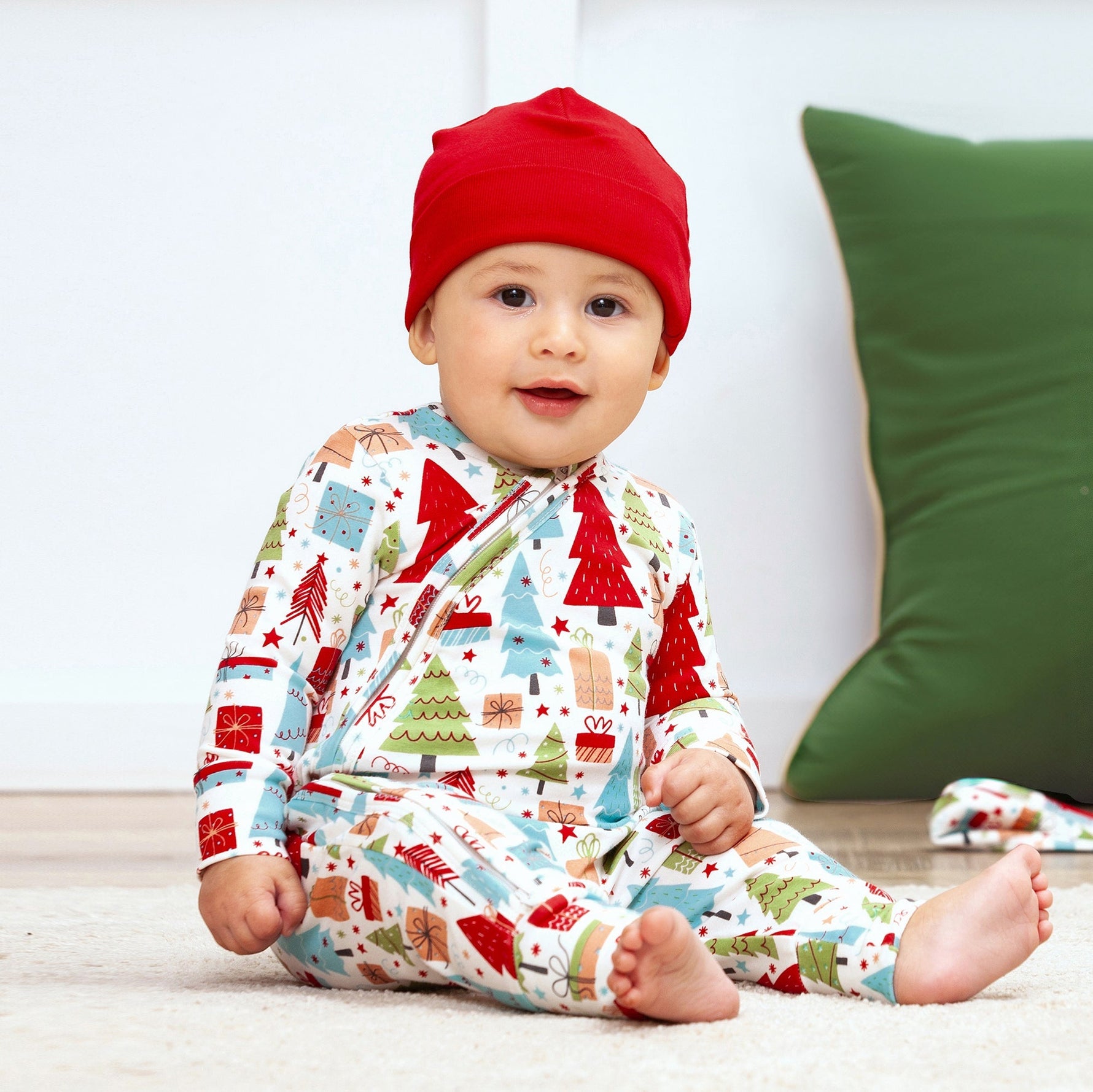 Tesa Babe Christmas Merry Baby Bamboo Zipper Romper - Family MatchingEveretts Place