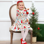 Tesa Babe Christmas Merry Girl's Soft Bamboo Dress - Sibling Matching -