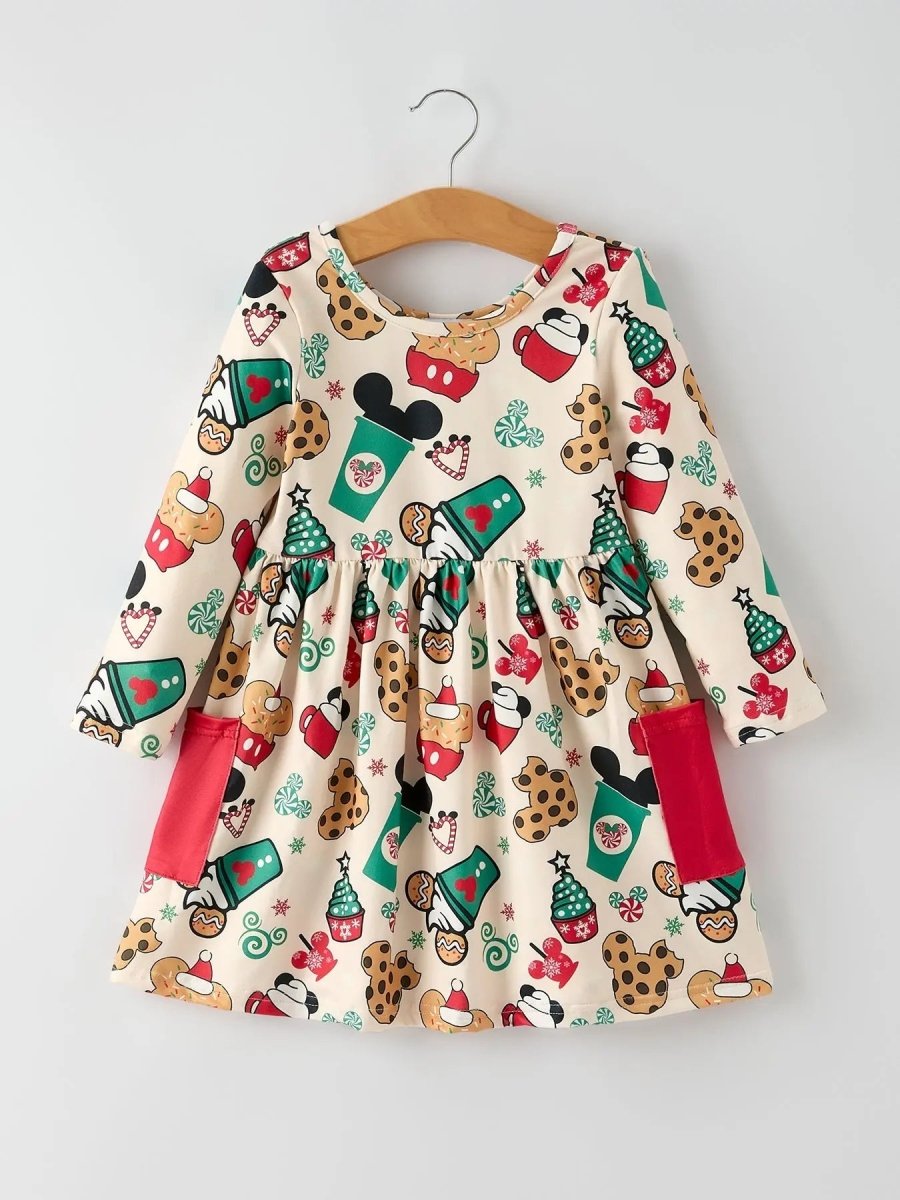 Rylee Faith Designs Christmas Merry Moments Cupcakes Cookies Candy Dress Girls - Everetts Place Boutique - 