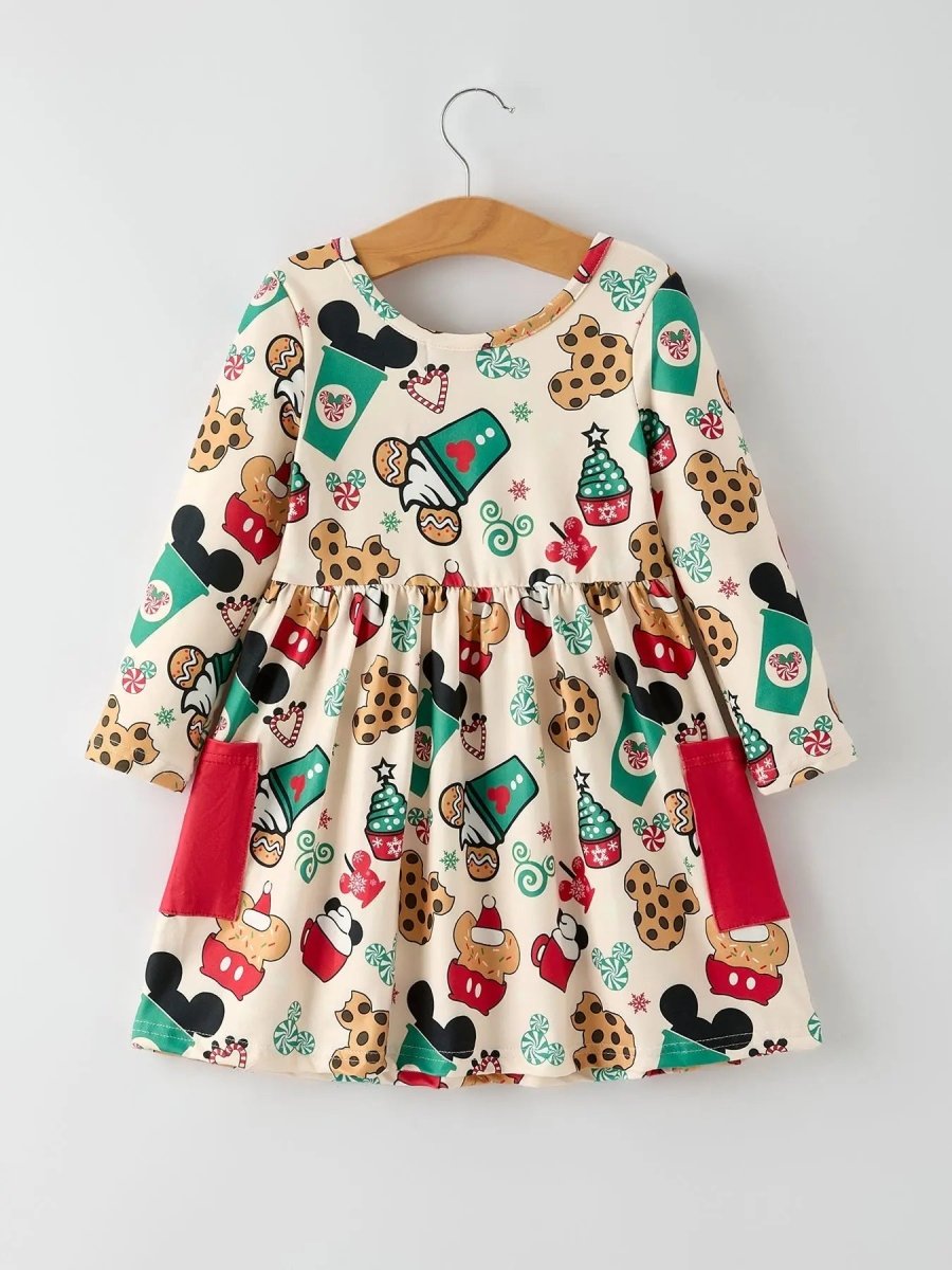 Rylee Faith Designs Christmas Merry Moments Cupcakes Cookies Candy Dress Girls - Everetts Place Boutique - 
