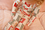 Little Joy Co. Christmas Patchwork Bamboo Christmas Pajamas - 2pc Set - 