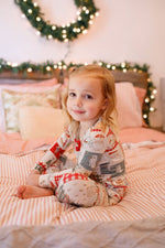 Little Joy Co. Christmas Patchwork Bamboo Christmas Pajamas - 2pc Set - 