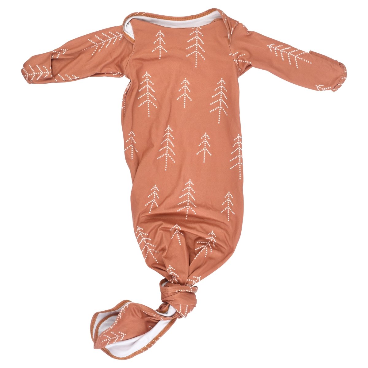 Three Little Tots Christmas Pine Tree Knotted Gown - 