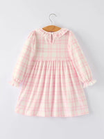 Rylee Faith Designs Christmas Pink Bow Plaid Baby Romper Soft And Comfortable - Everetts Place Boutique - 