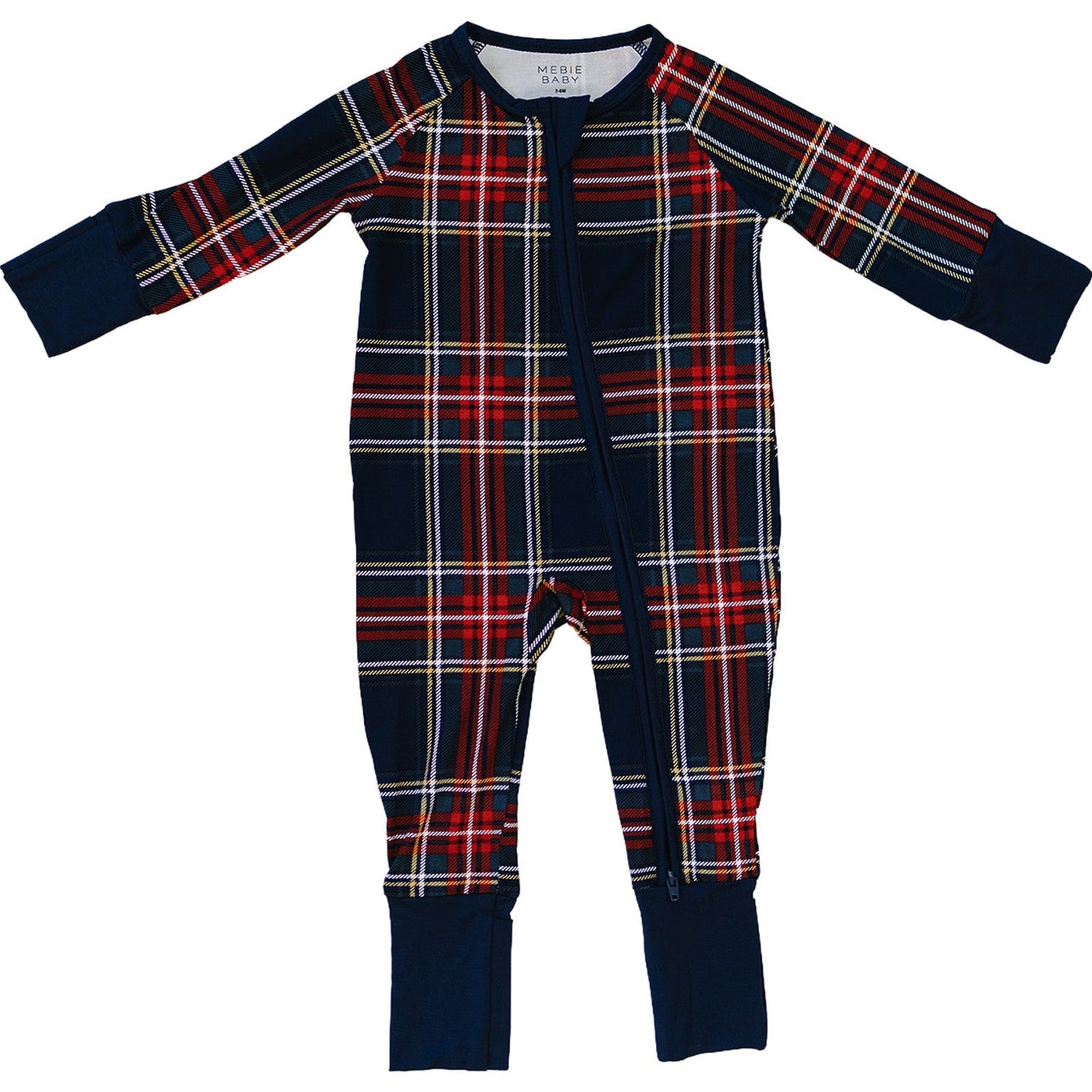 Mebie Baby Christmas Plaid Bamboo Zipper Sleeper for Babies 0 to 18 Months - 