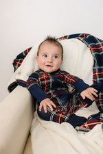 Mebie Baby Christmas Plaid Bamboo Zipper Sleeper for Babies 0 to 18 Months - 