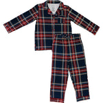 Christmas Plaid Collared Lounge Set - Sleeve, Fashion, Collar, Pocket, Nightwear | Everetts Place