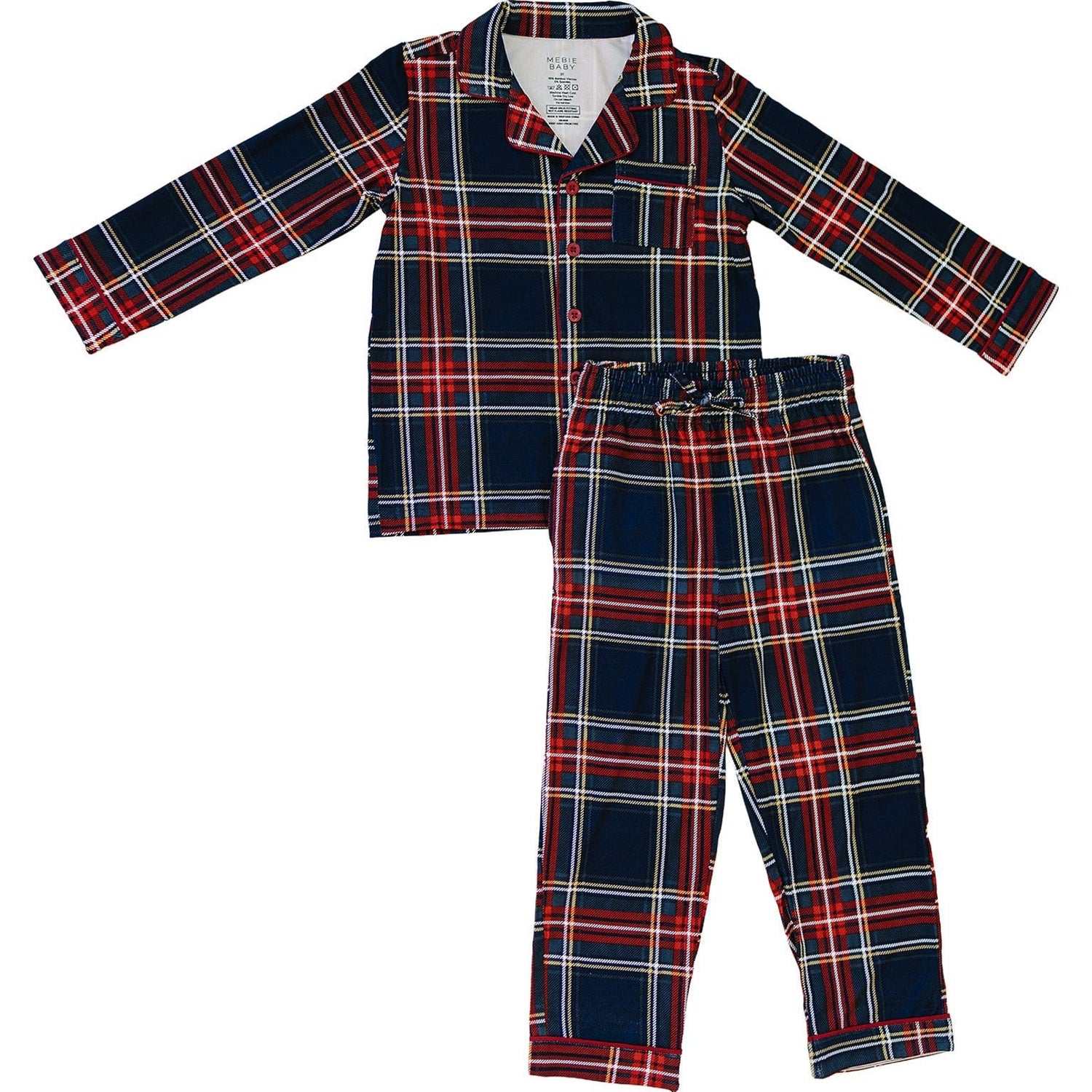 Christmas Plaid Collared Lounge Set - Sleeve, Fashion, Collar, Pocket, Nightwear | Everetts Place
