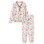 Tesa Babe Christmas Santa Bamboo Womens Pajama Set Breathable Jersey - Everetts Place Boutique - 