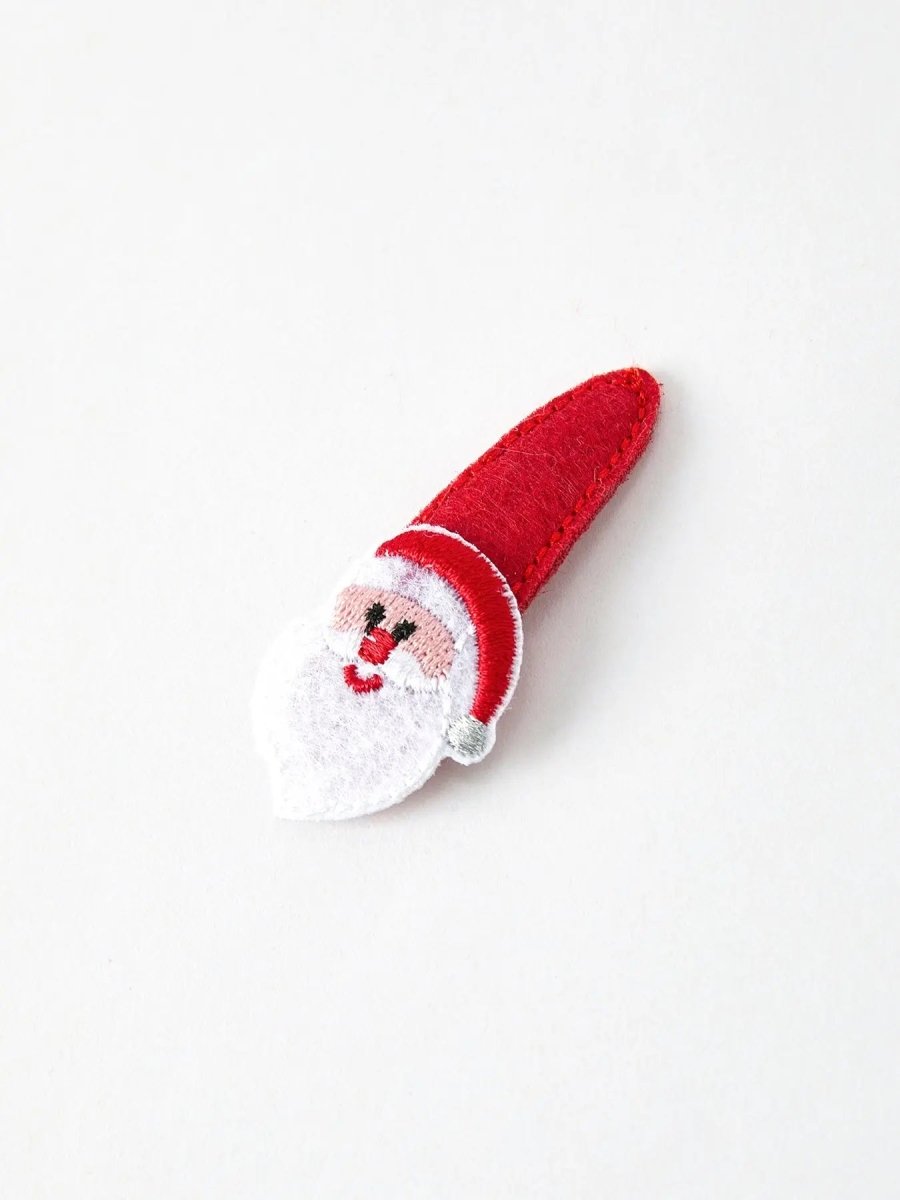 Rylee Faith Designs Christmas Santa Girls Hair Clip Holiday Accessory - Everetts Place Boutique - 