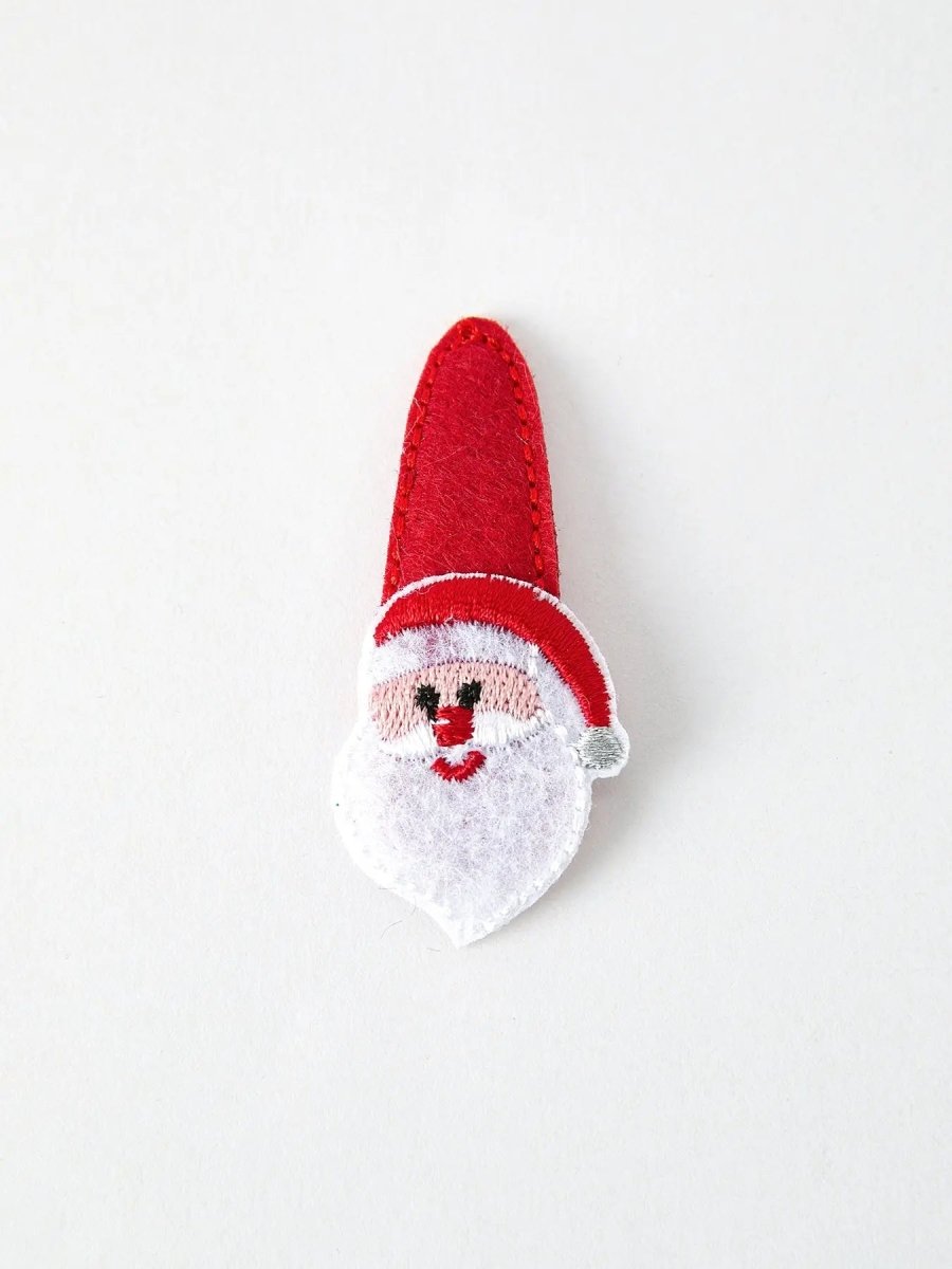 Rylee Faith Designs Christmas Santa Girls Hair Clip Holiday Accessory - Everetts Place Boutique - 