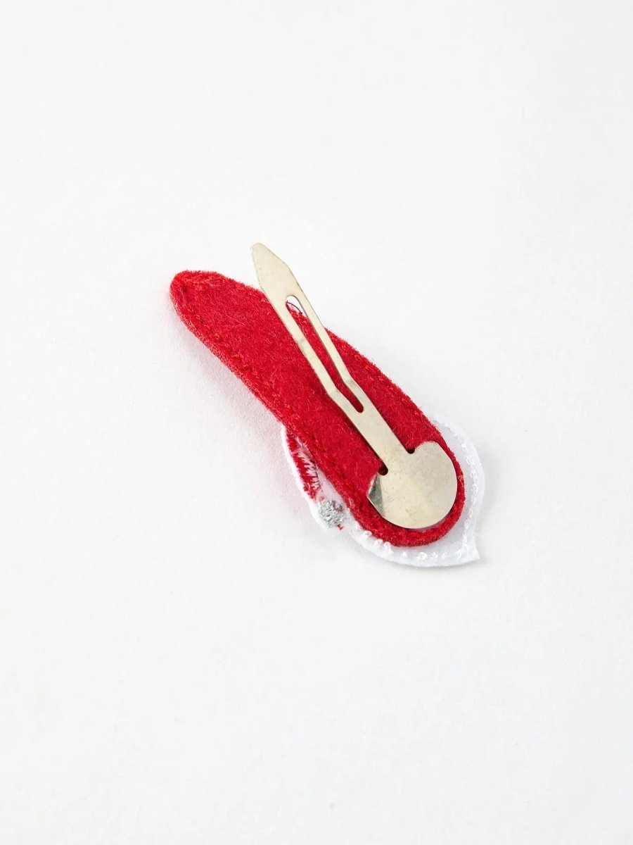 Rylee Faith Designs Christmas Santa Girls Hair Clip Holiday Accessory - Everetts Place Boutique - 