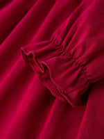 Rylee Faith Designs Christmas Smocking Embroidered Dress With Green Plaid Bow - Everetts Place Boutique - 