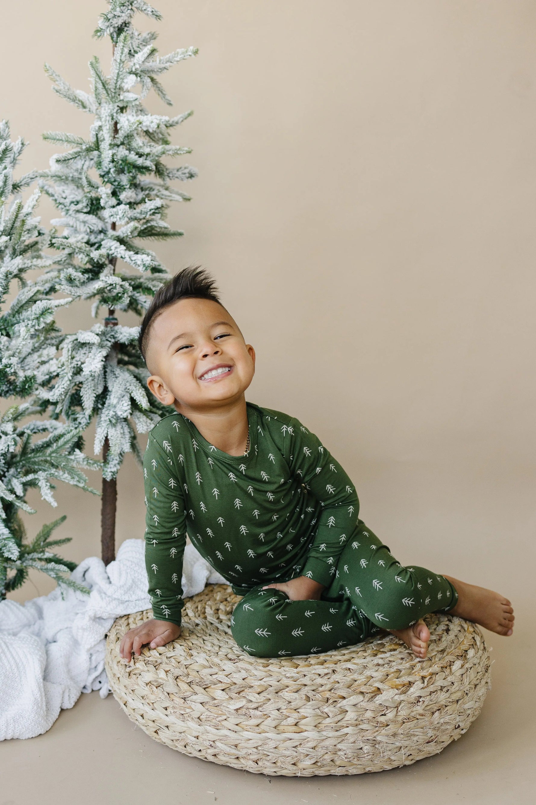 Little Joy Co. Christmas Tree Bamboo Pajamas - 2pc Set - 