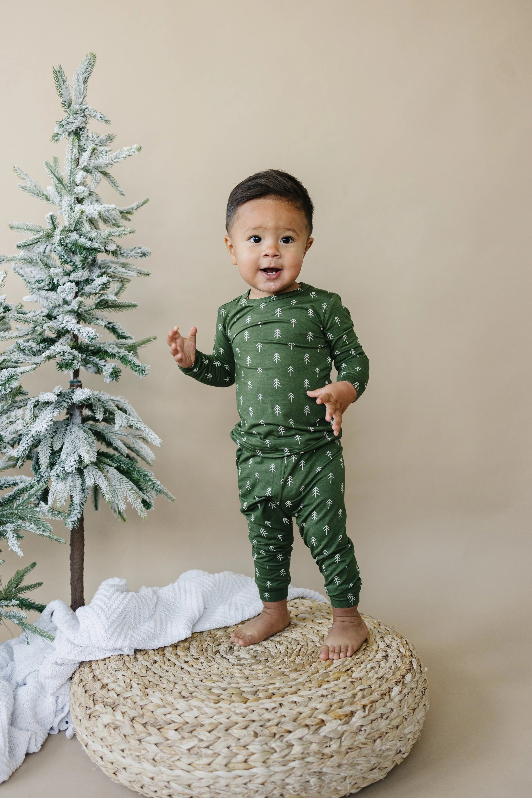 Little Joy Co. Christmas Tree Bamboo Pajamas - 2pc Set - 