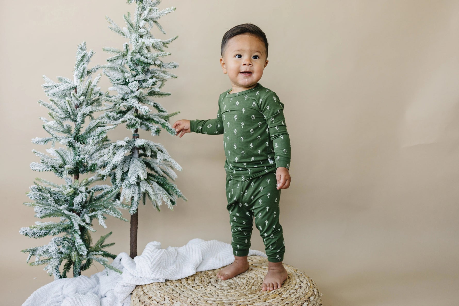 Little Joy Co. Christmas Tree Bamboo Pajamas - 2pc Set - 