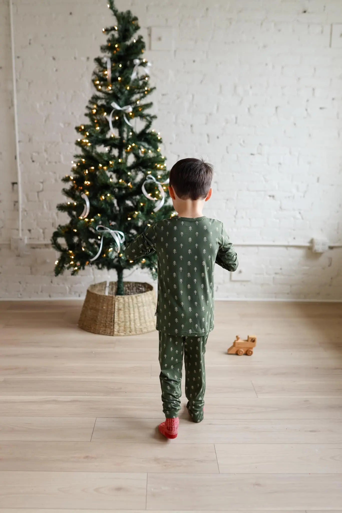 Little Joy Co. Christmas Tree Bamboo Pajamas - 2pc Set - 