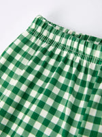 Rylee Faith Designs Christmas Tree Dog Smocking Embroidered Plaid Boys Set - 