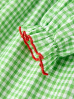 Rylee Faith Designs Christmas Tree Smocked Dress For Girls With Green Plaid - 