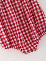 Rylee Faith Designs Christmas Tree Smocking Embroidered Girls Holiday Romper - Everetts Place Boutique - 